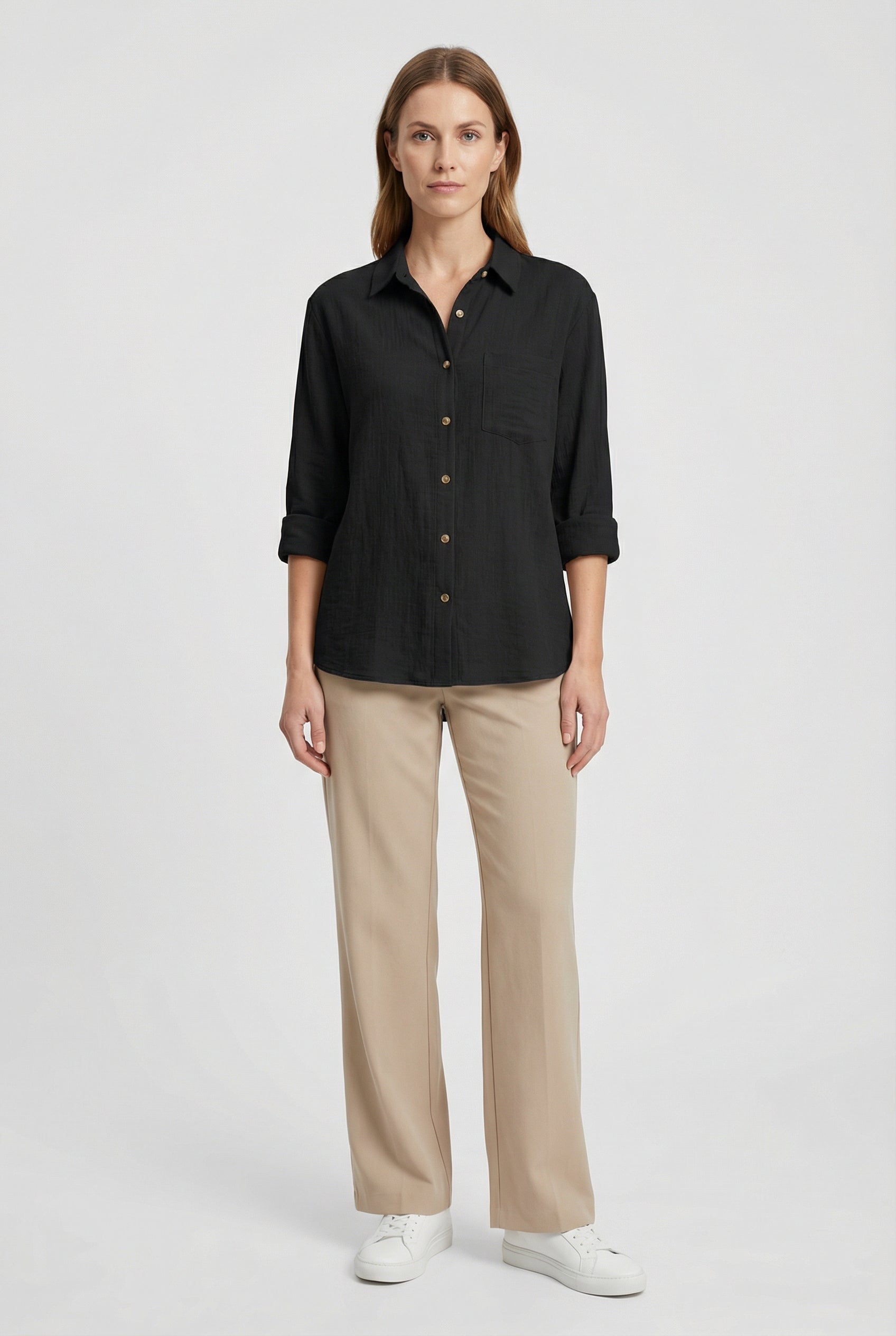 Women's Shirt Cotton Loose Fit Casual Style for Effortless Comfort