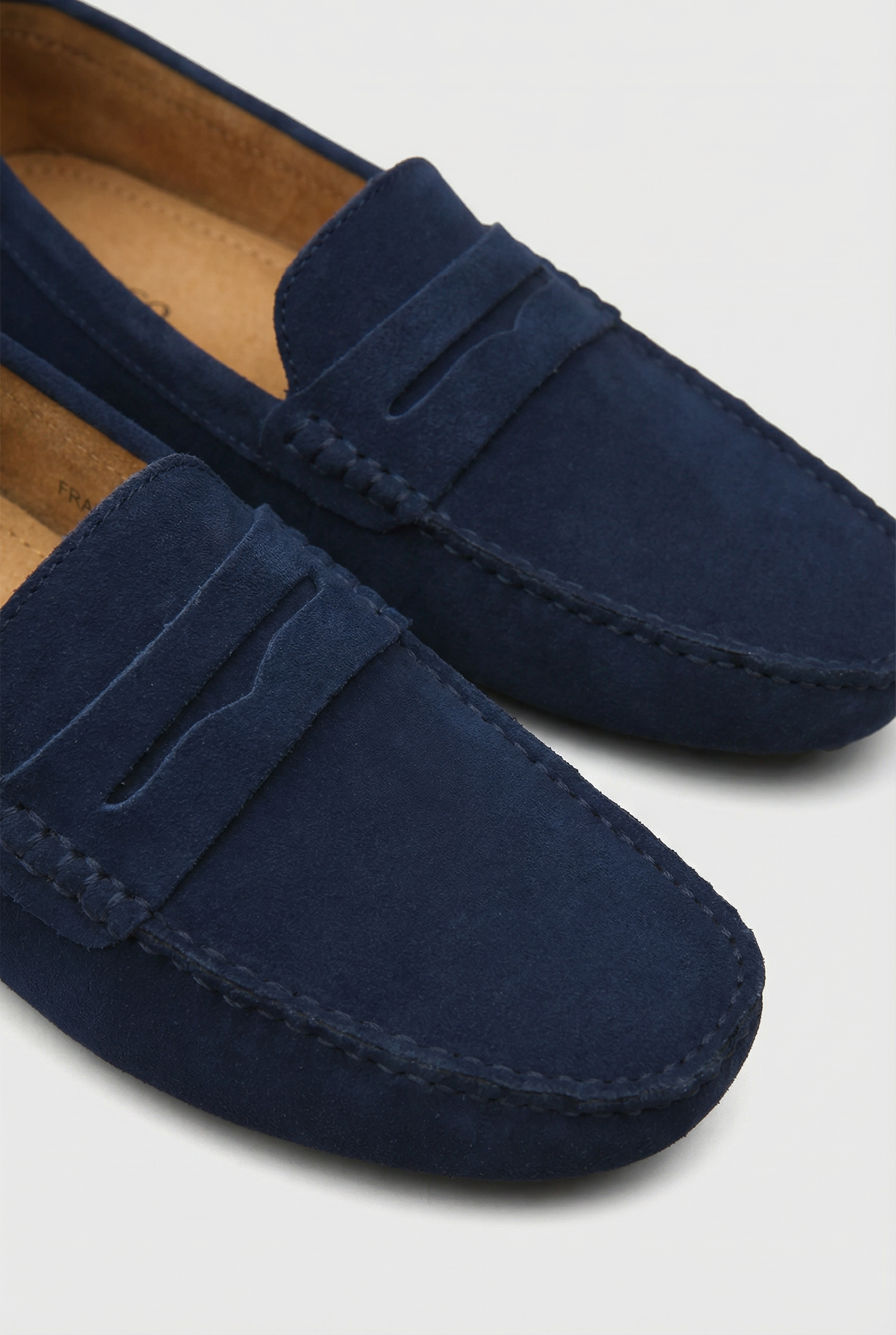 Men's Suede Loafers Slip-On Brown Casual Shoes