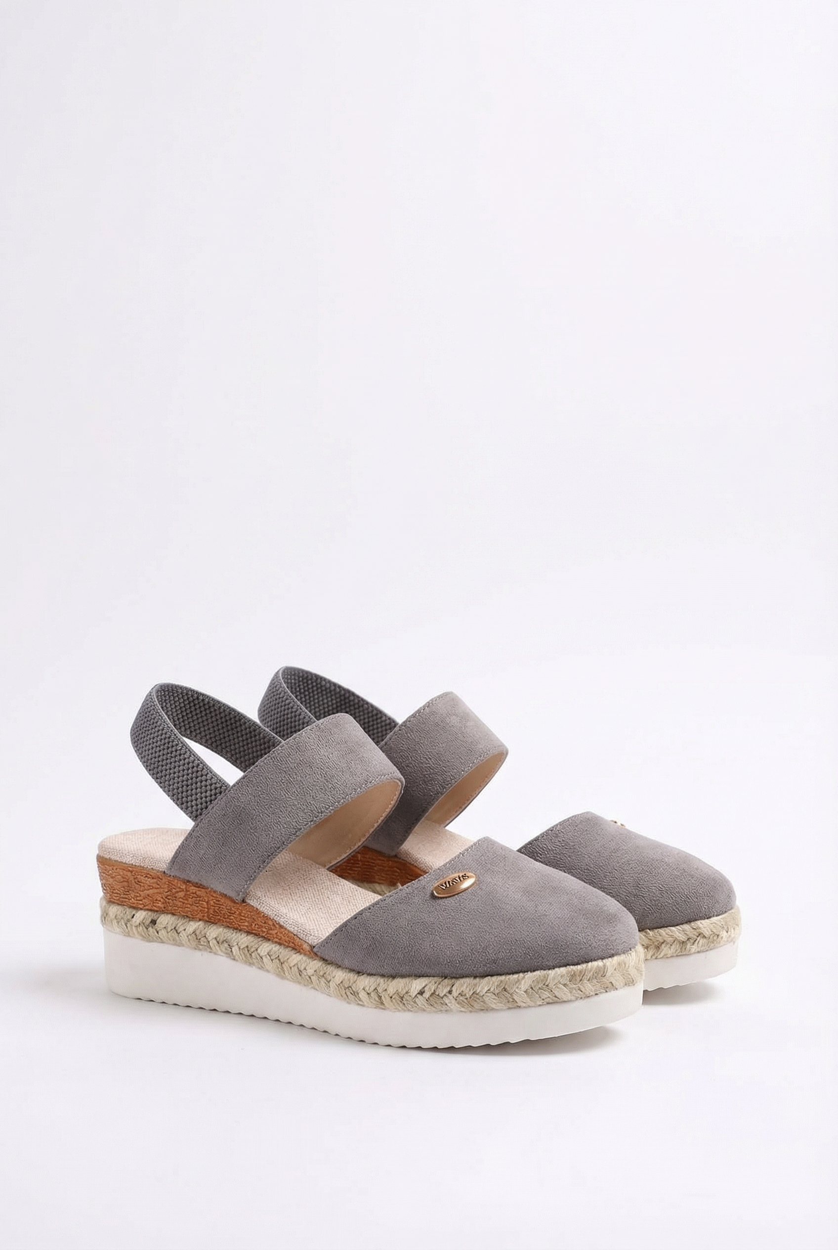 Women's Espadrille Wedge Sandals with Adjustable Buckle Strap