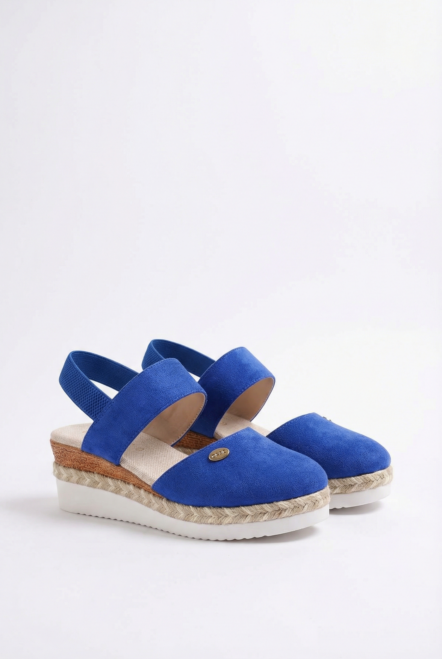 Women's Espadrille Wedge Sandals with Adjustable Buckle Strap