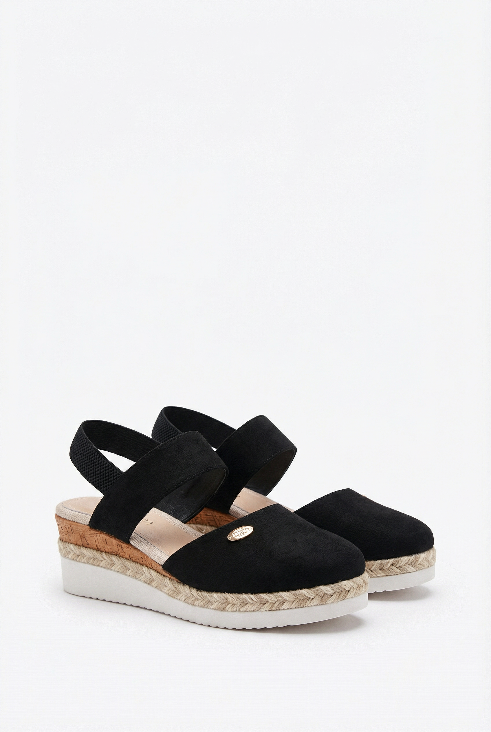 Women's Espadrille Wedge Sandals with Adjustable Buckle Strap