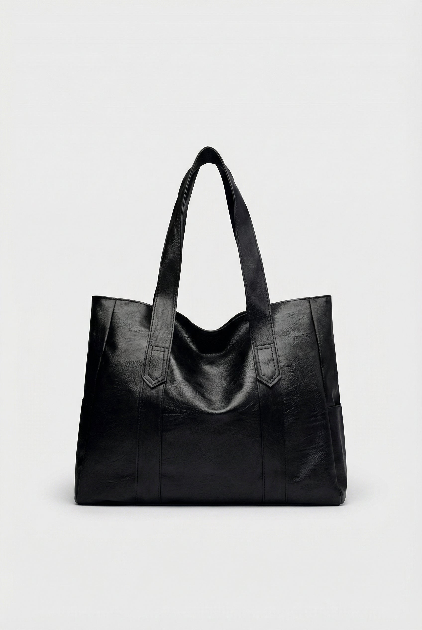 Women's Tote Bag Vegan Leather Spacious Open-Top Dual Strap Design