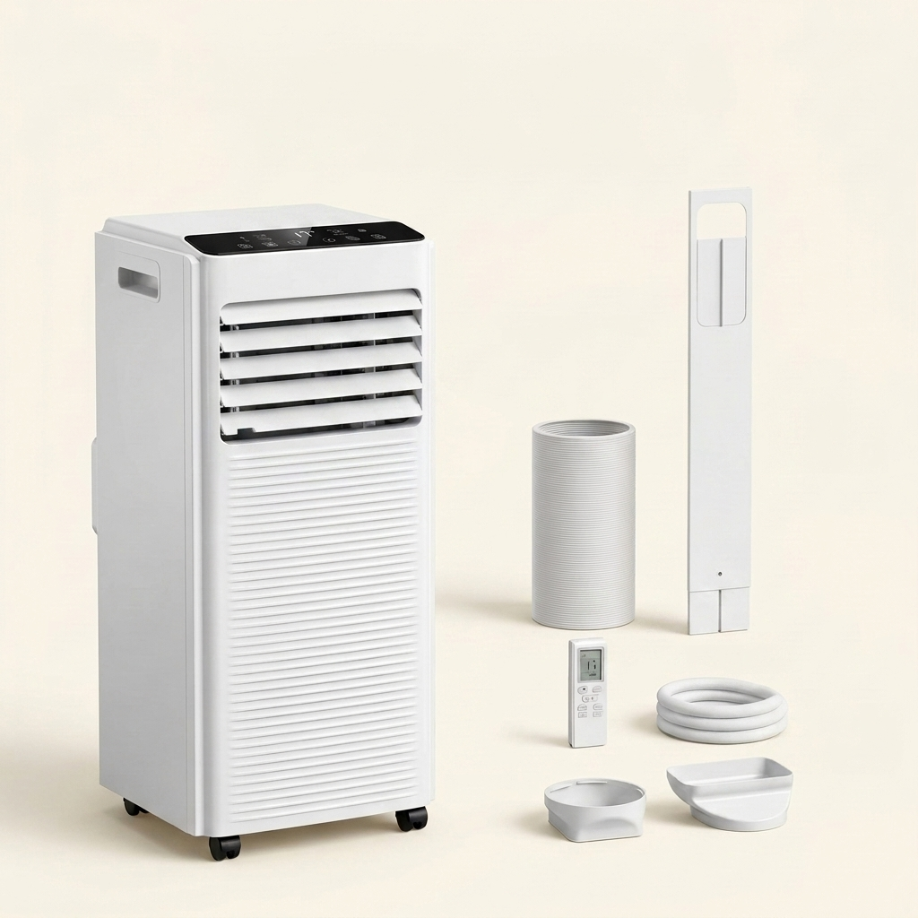 Portable Air Conditioner 7000 BTU – Dehumidifier with Window Kit, No Drilling