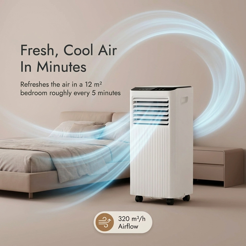 Air Conditioning Unit – Portable 9000 BTU Air Con with Dehumidifier & Window Kit