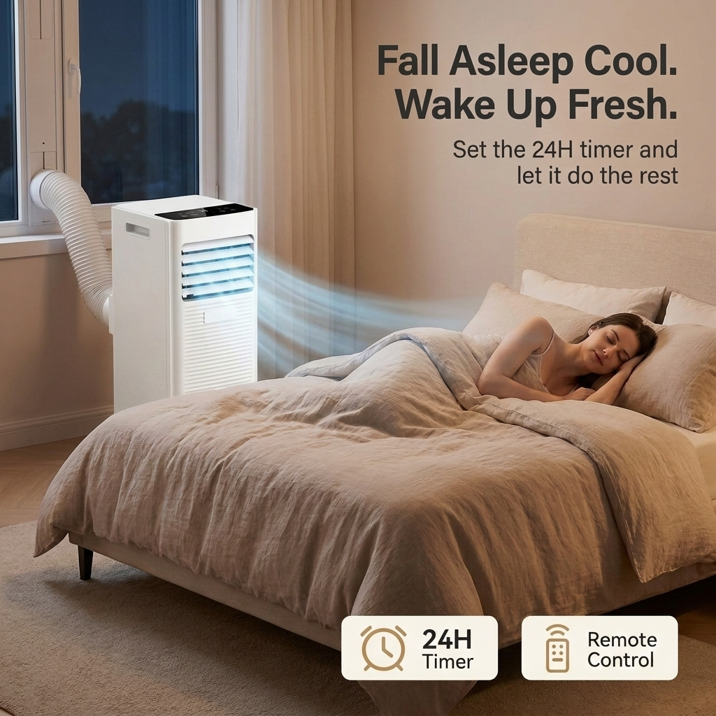 Air Conditioning Unit – Portable 9000 BTU Air Con with Dehumidifier & Window Kit