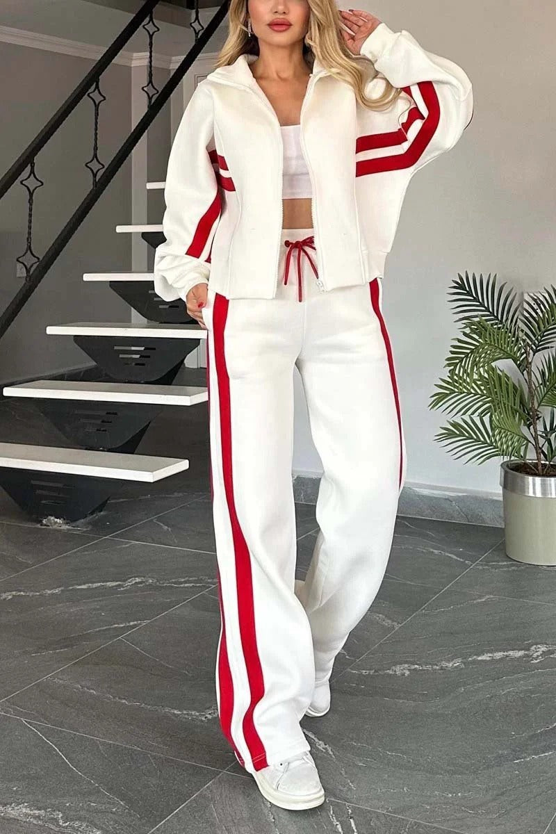 Women's Zip Jacket Two-Piece Set | Long Sleeve, Casual Outfit
