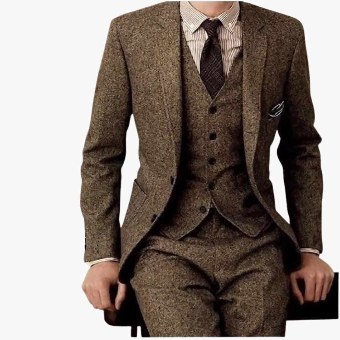 Men's Slim Fit Three-Piece Formal Wedding Suit