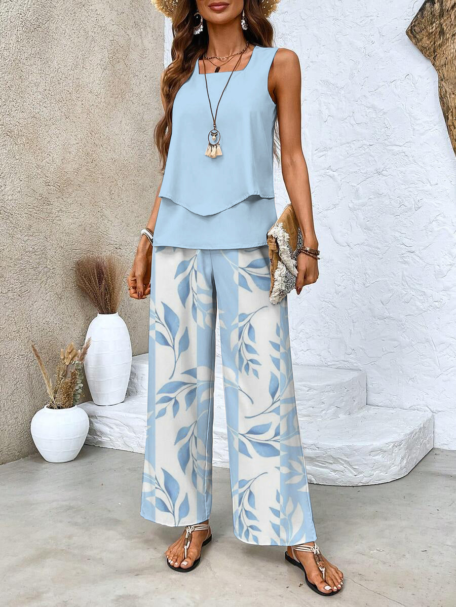 Women's Two-Piece Set | Clean Design, Short Sleeve, Casual Outfit