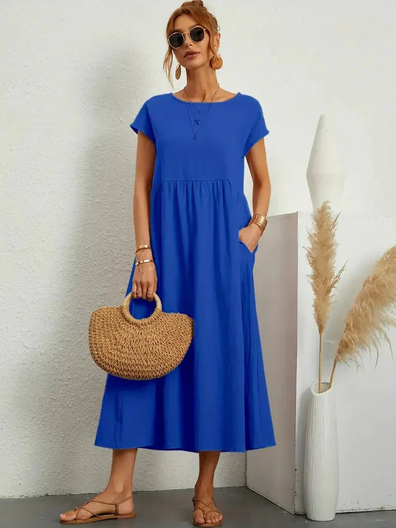 Women's Lightweight Dress V-Neck Sleeveless Floral Casual
