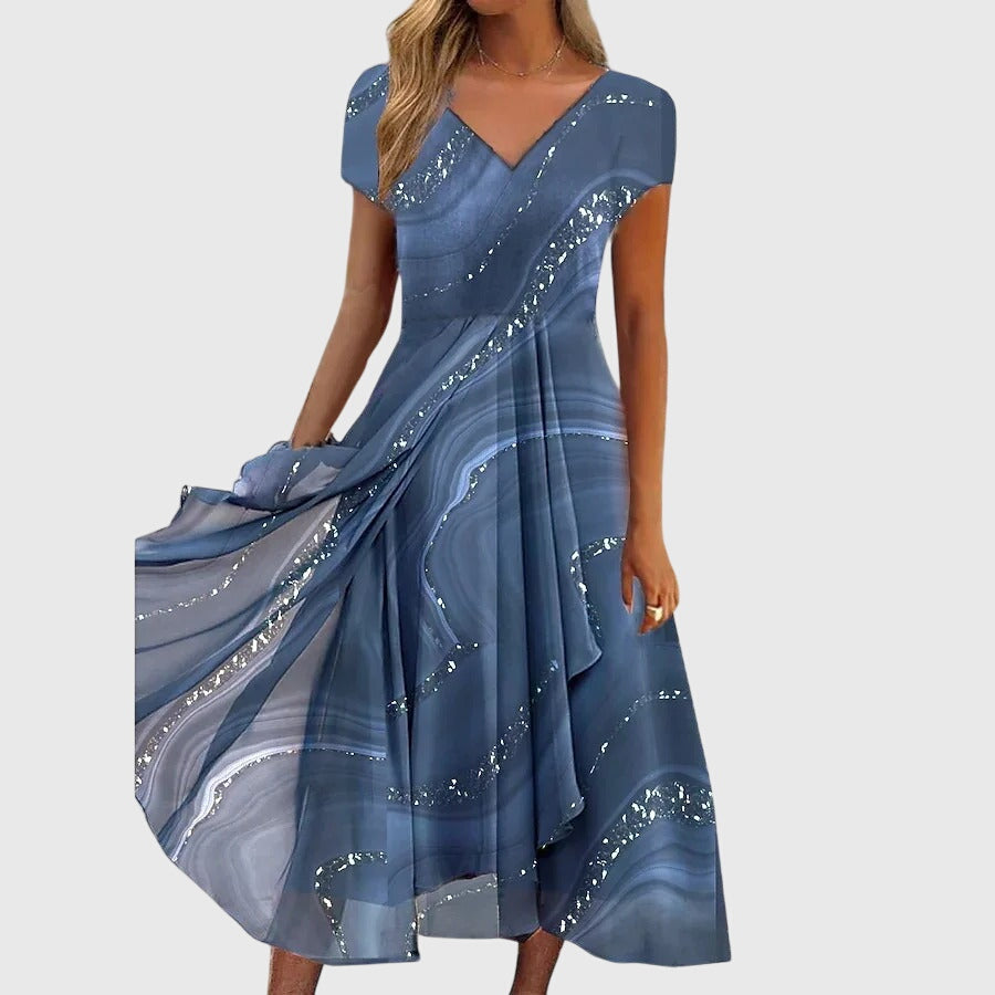 Women's Casual Midi Dress Flowing Design