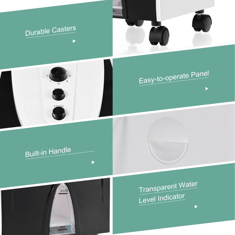 3-in-1 Evaporative Portable Air Cooler - Fan, Humidifier, Dehumidifier