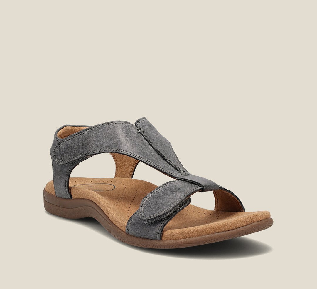 Women's Orthopedic Sandals Vegan Leather Slip-On Casual Footwear