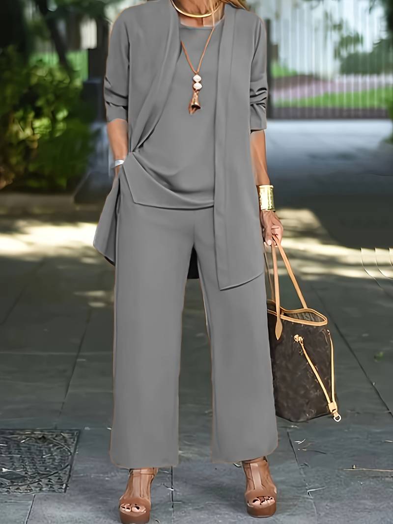 Women's Three-Piece Pant Set Stylish Design | Casual Wear