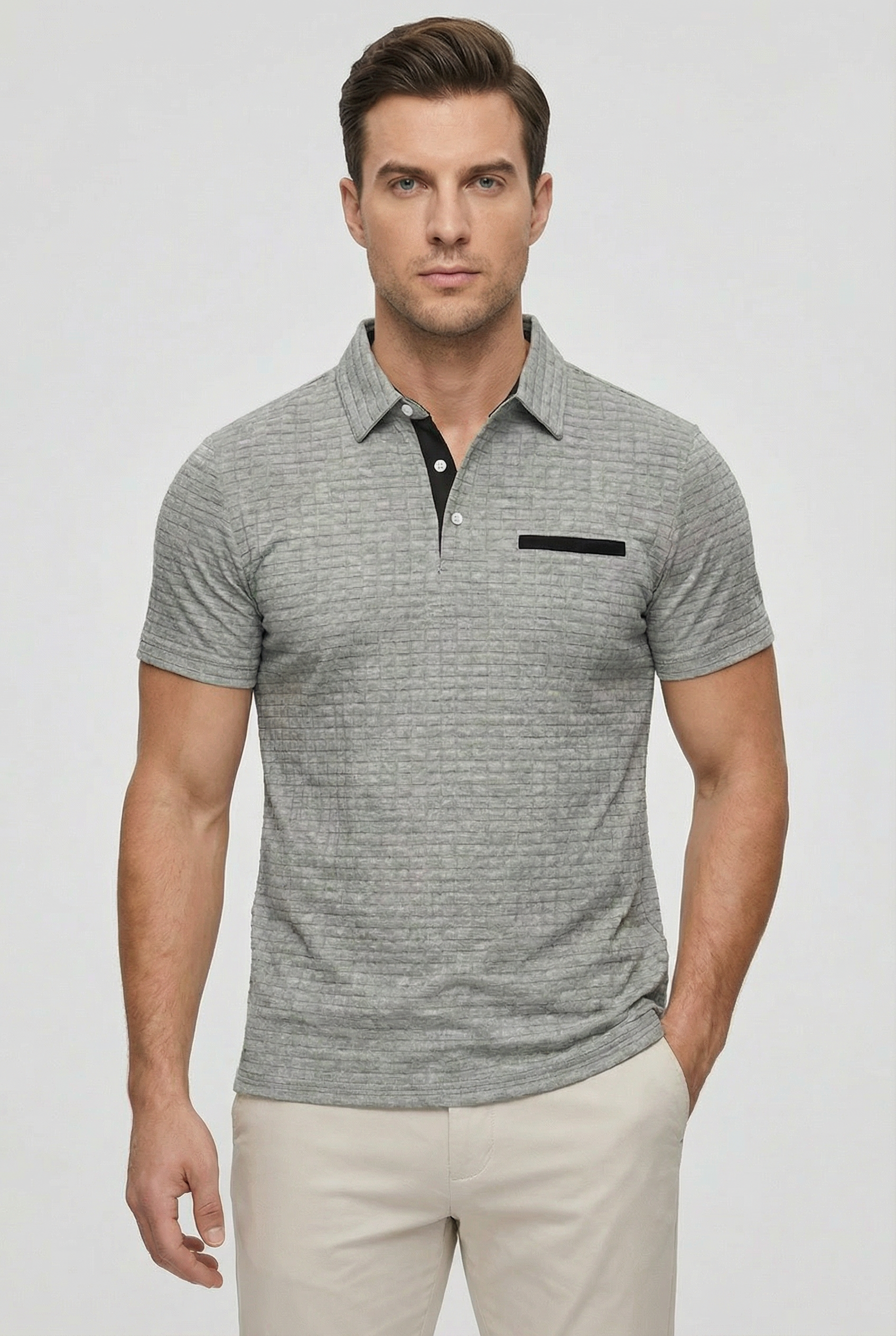 Men's Polo Shirt Cotton Short Sleeve Casual Fit