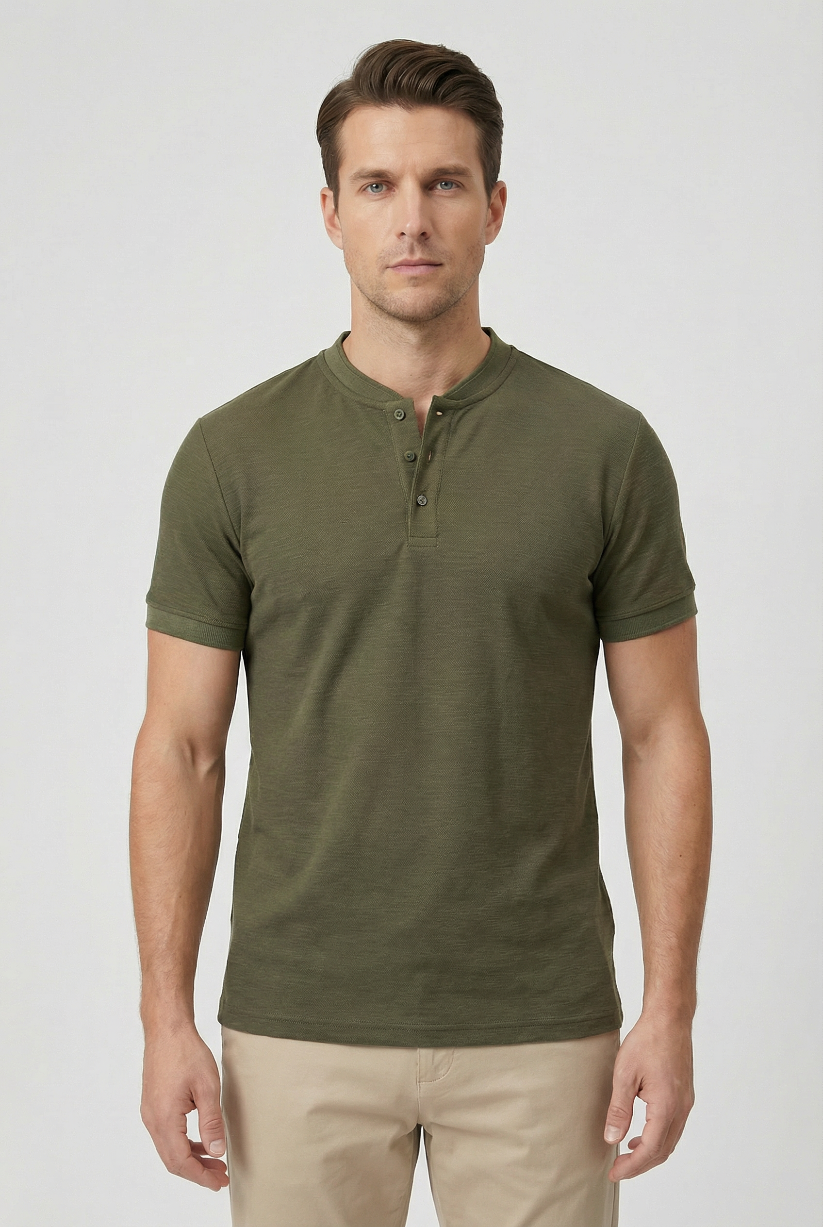 Men's Polo Shirt Cotton Blend Slim Fit Classic Collar