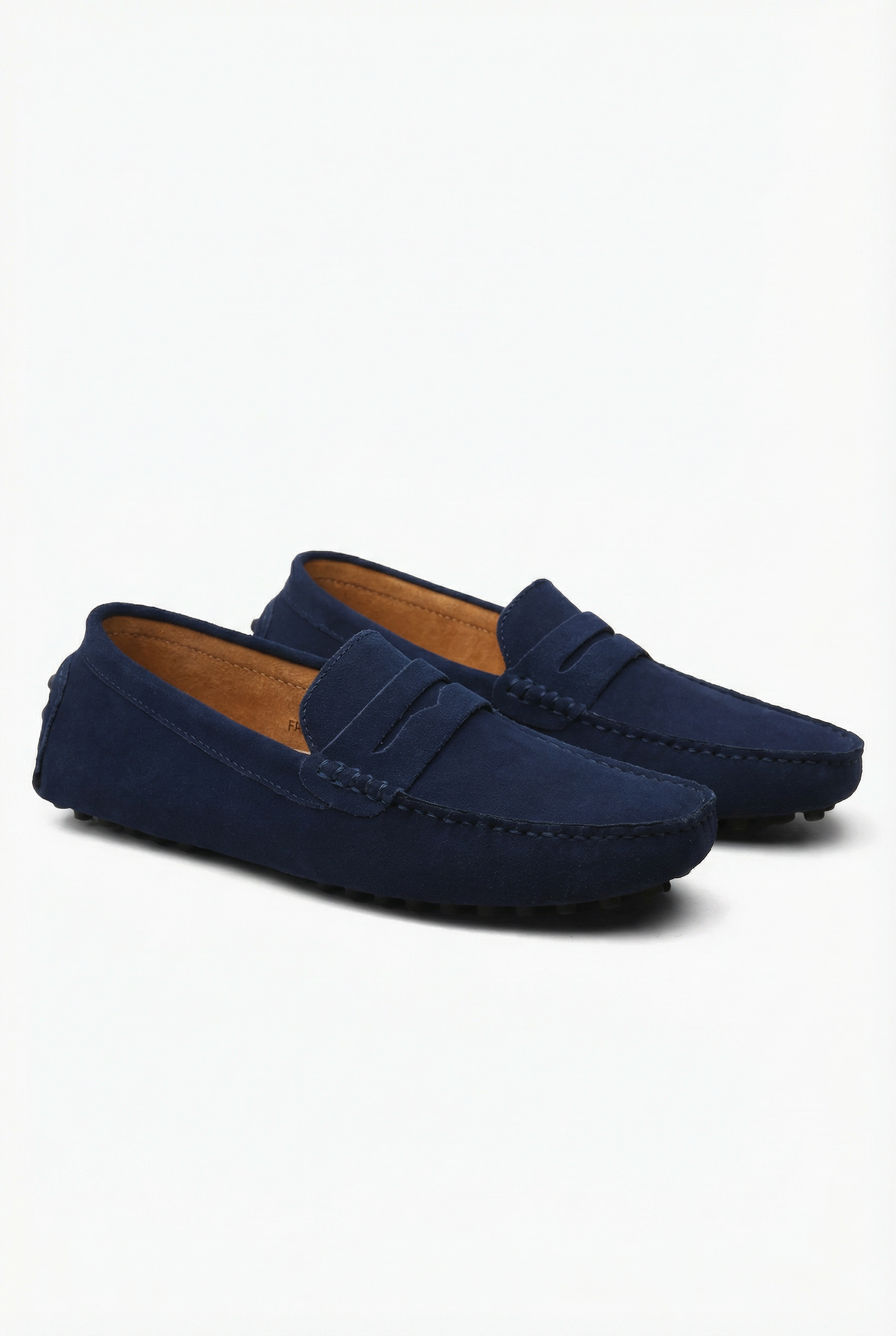 Men's Suede Loafers Slip-On Brown Casual Shoes