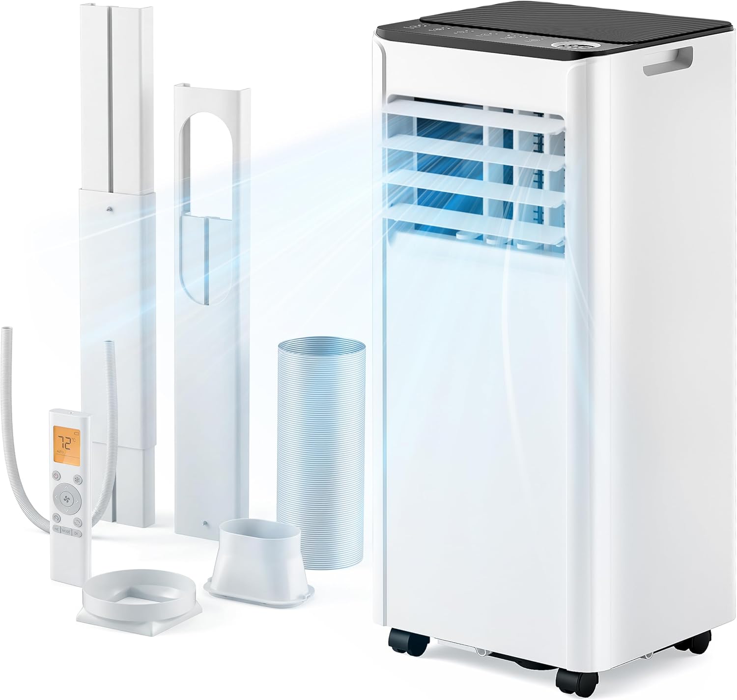 9000 BTU Portable Air Conditioner Dehumidifier Remote Control Sleep Mode