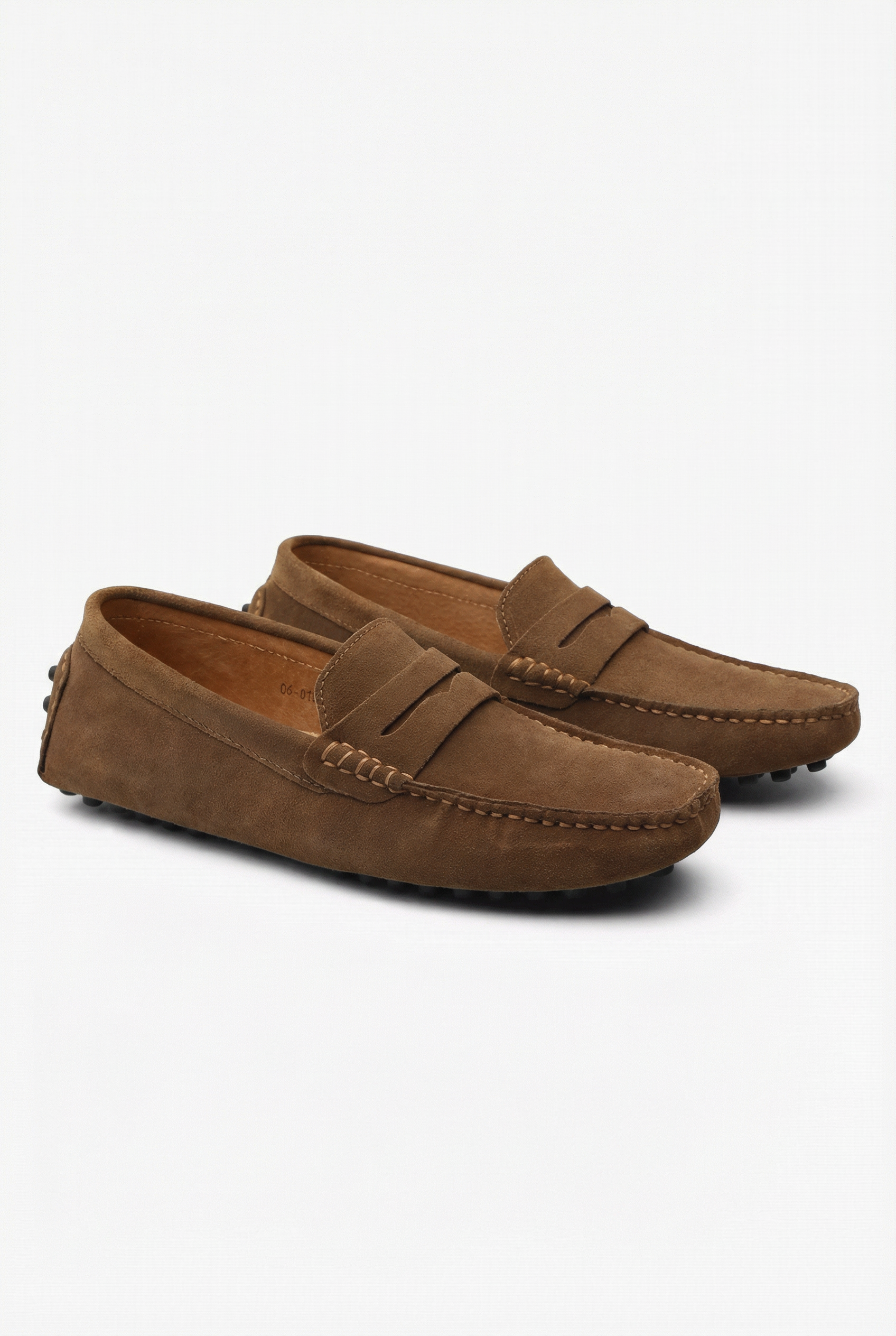 Men's Suede Loafers Slip-On Brown Casual Shoes