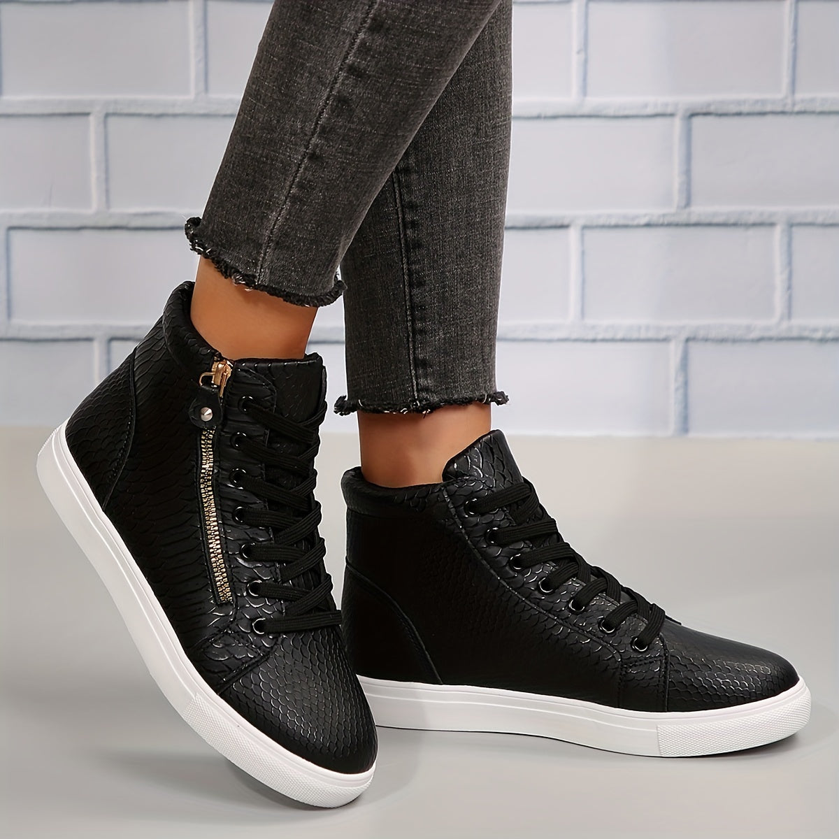 Women's High-Top Sneakers | Casual Style | Slip-On Design