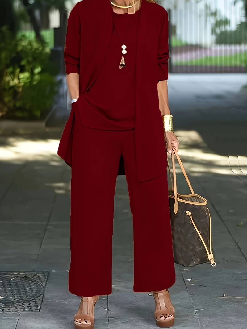 Women's Three-Piece Pant Set Stylish Design | Casual Wear