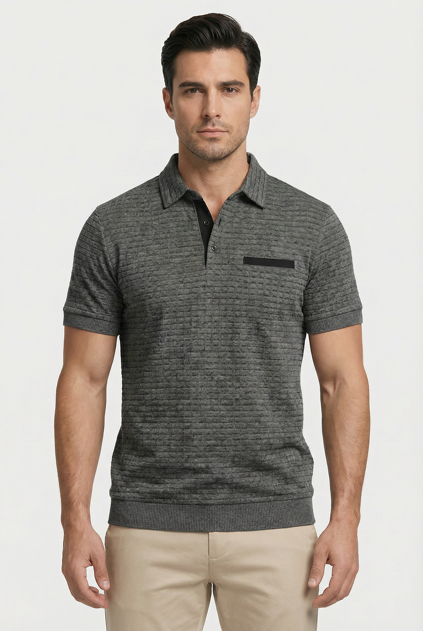 Men's Polo Shirt Cotton Short Sleeve Casual Fit