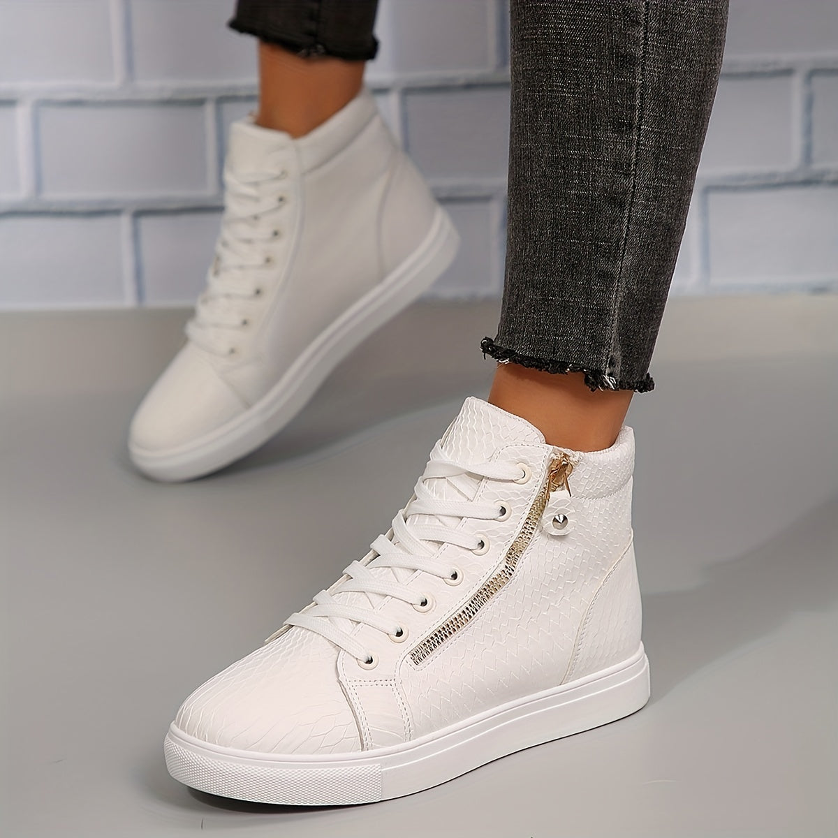 Women's High-Top Sneakers | Casual Style | Slip-On Design