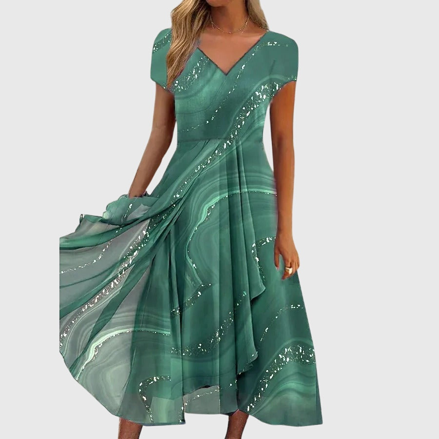 Women's Casual Midi Dress Flowing Design