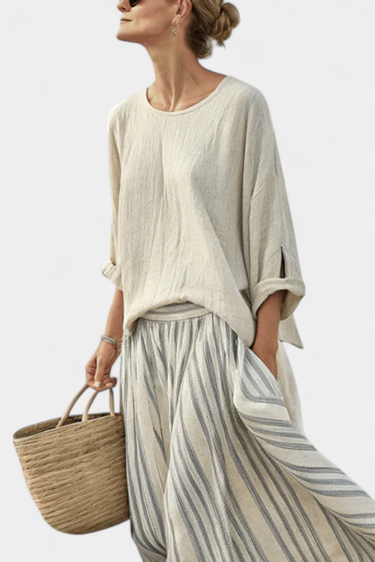 Ava | Women's Bamboo Linen Loose Blouse 1