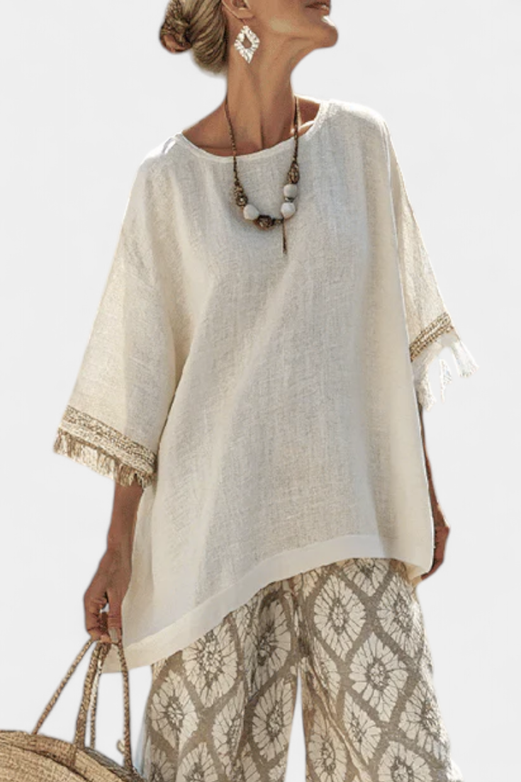 Ava | Women's Breezy Blouse Wide-Leg Pant Set 1