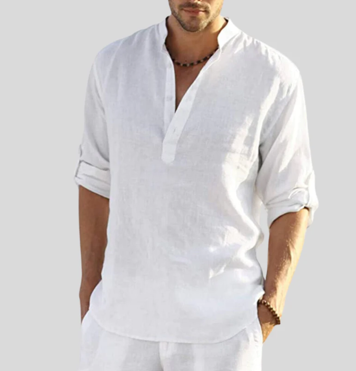 Men's Relaxed Shirt Open Collar Short Sleeve Casual