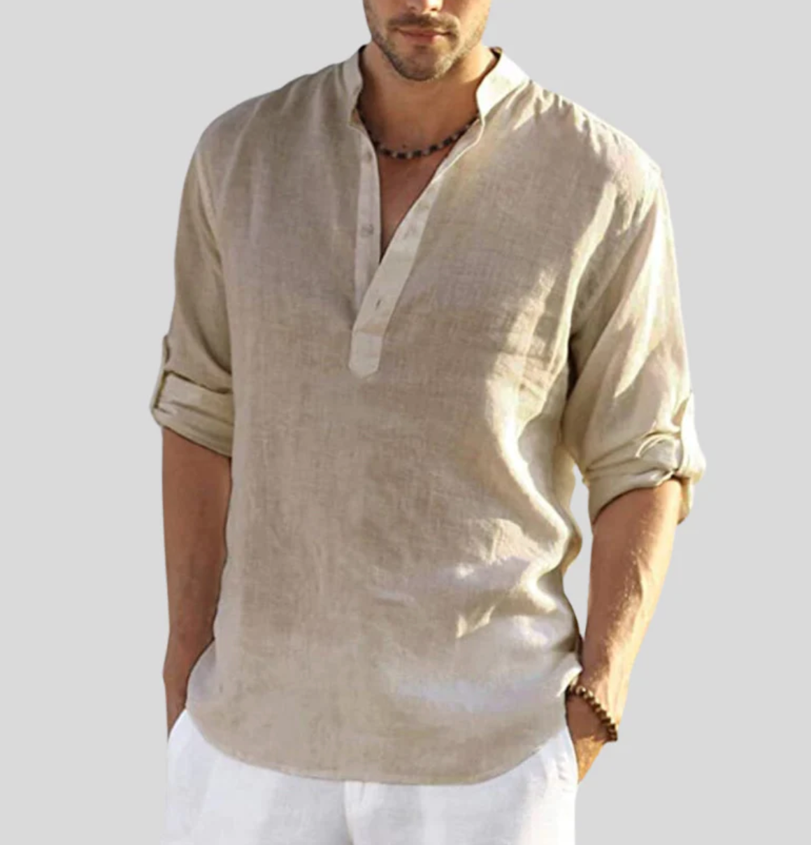 Men's Relaxed Shirt Open Collar Short Sleeve Casual