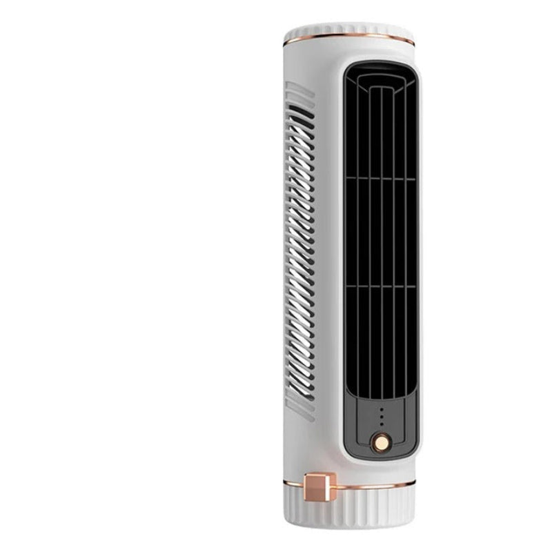 Bladeless Tower Fan, USB Powered, 3-Speed Settings, Built-In Battery