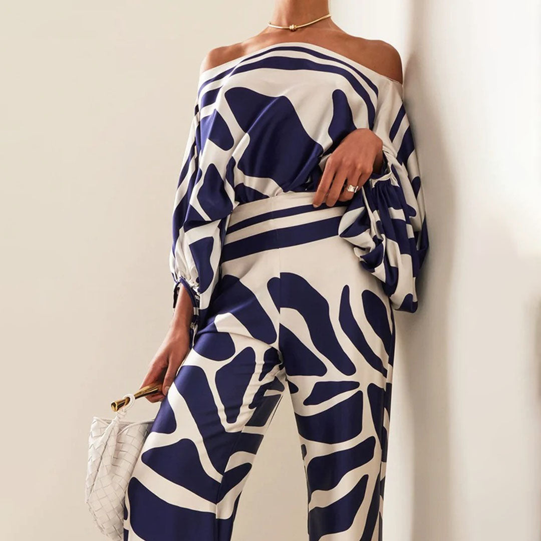 Women's Two-Piece Set - Stylish Chic Design Summer Outfit