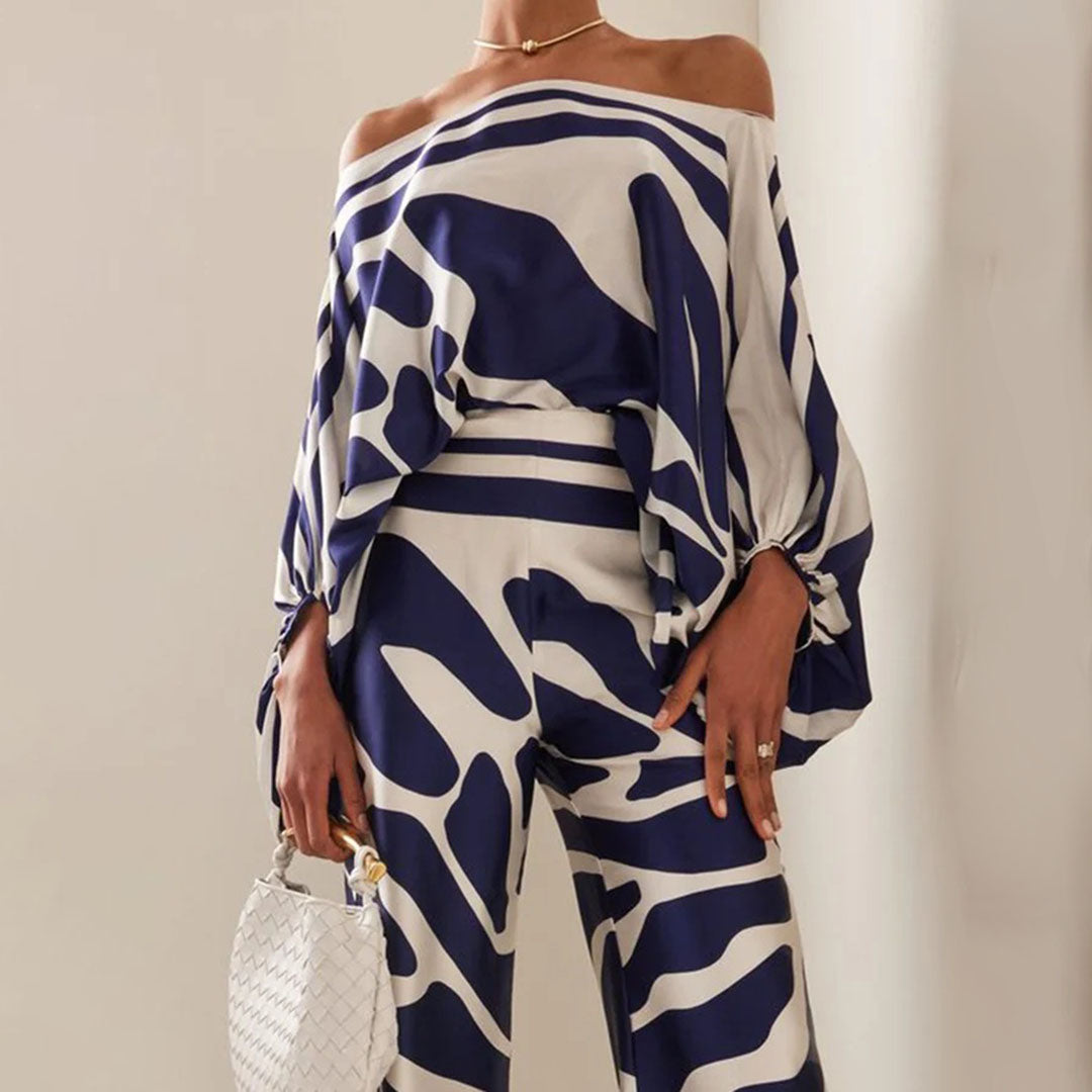 Women's Two-Piece Set - Stylish Chic Design Summer Outfit