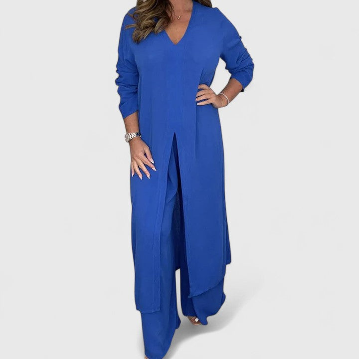 Carmen | Women's Chic Two-Piece Set with Wide-Leg Pants 0