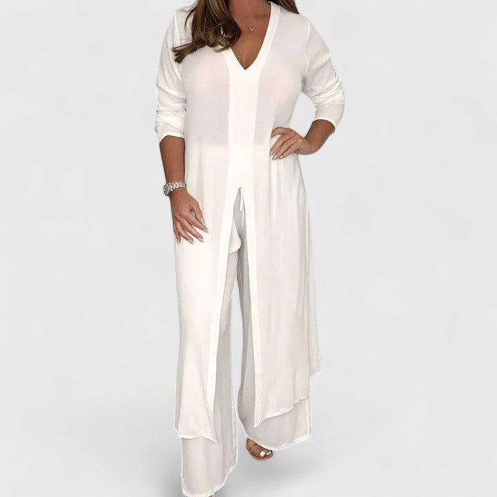 Carmen | Women's Chic Two-Piece Set with Wide-Leg Pants 1
