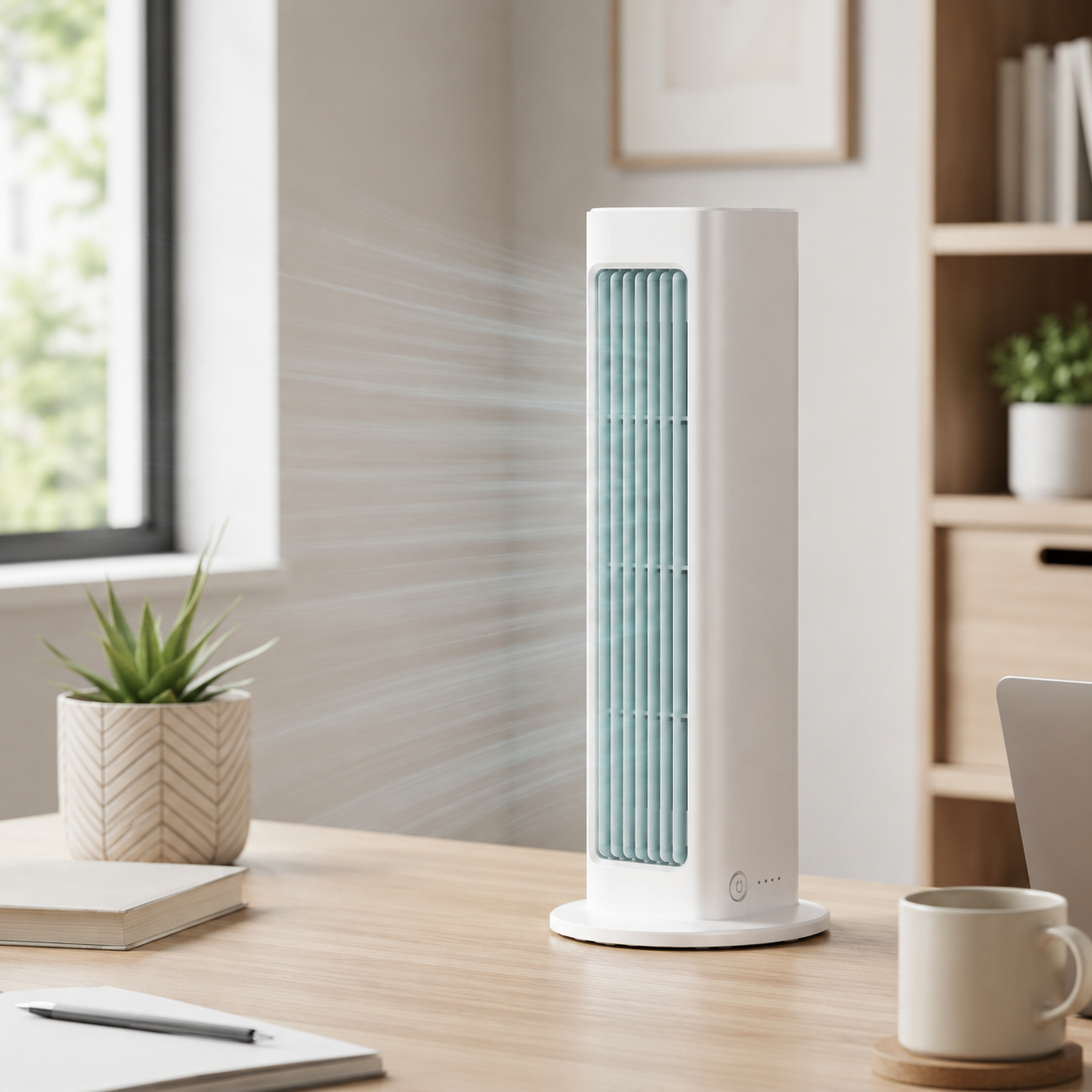 Cooling Portable Oscillating Tower Fan Compact Quiet