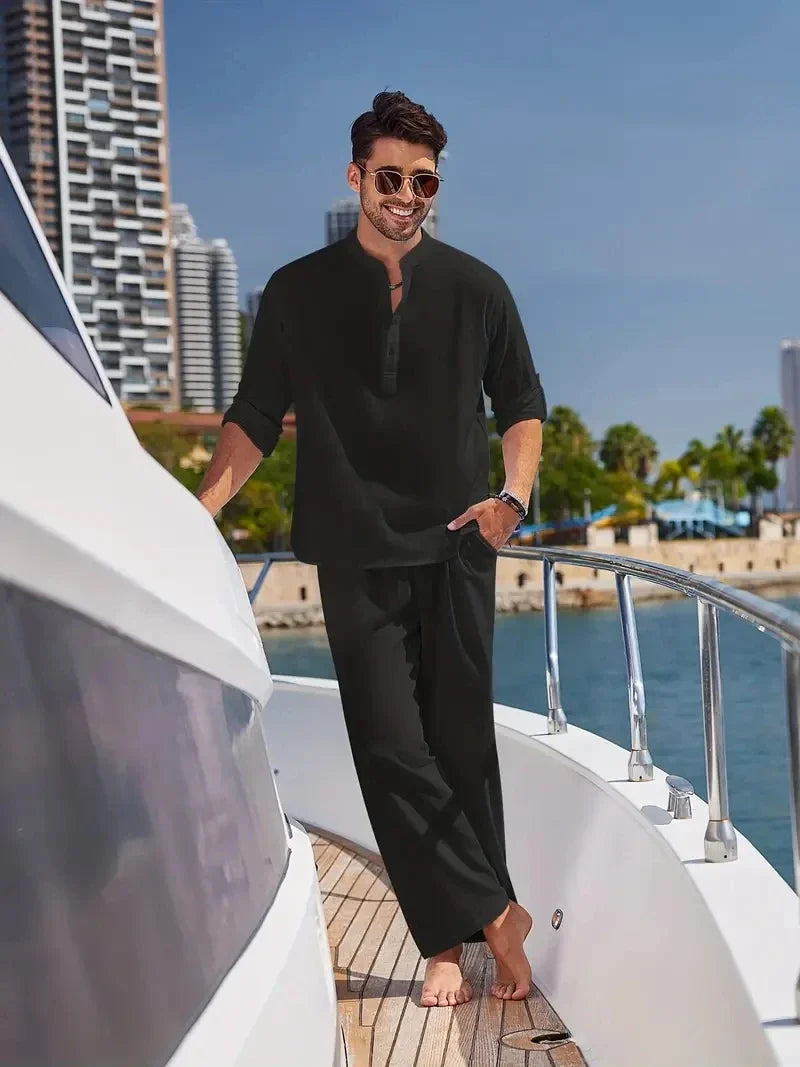 Men's Casual Two-Piece Set | Modern Design | Short Sleeve | Everyday Wear