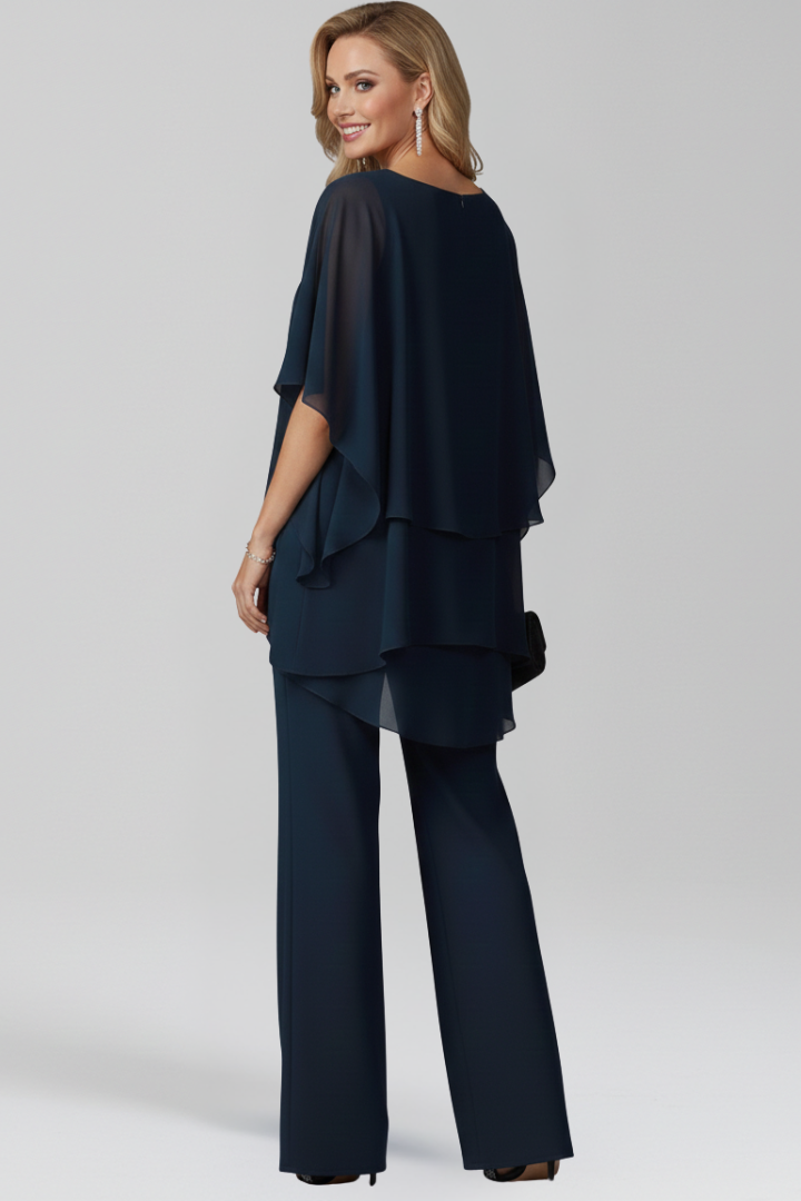Daisy | Women's Jumpsuit Elegant Cold-Shoulder Wide-Leg 3