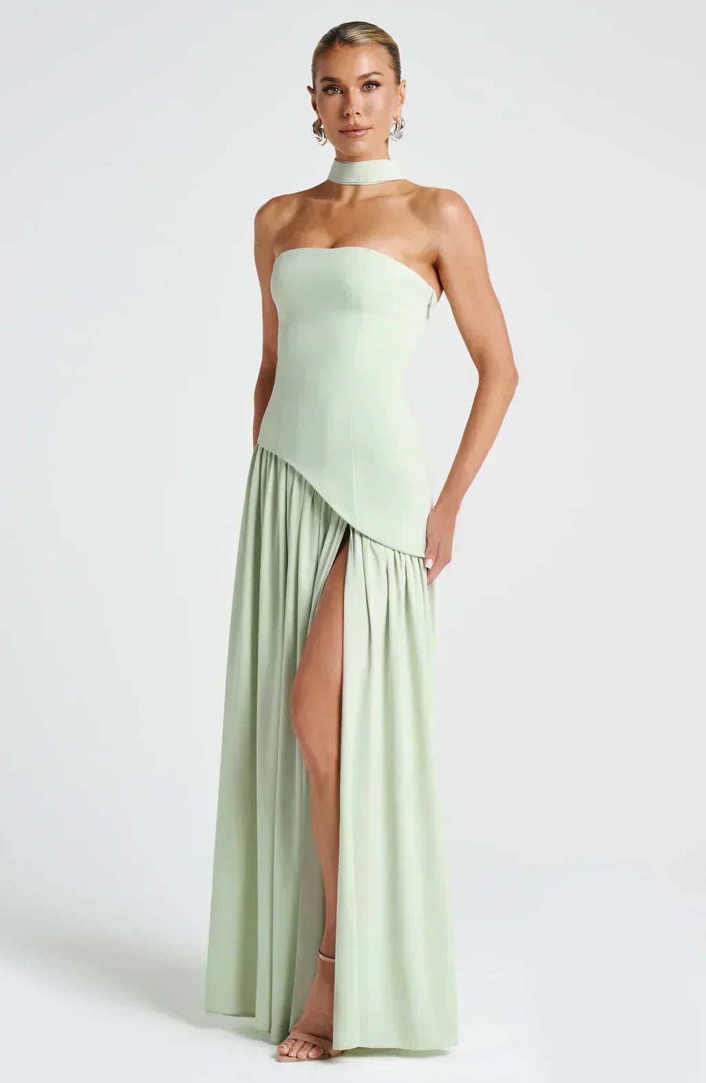 Ella | Women's Asymmetric Maxi Dress with High Slit 7