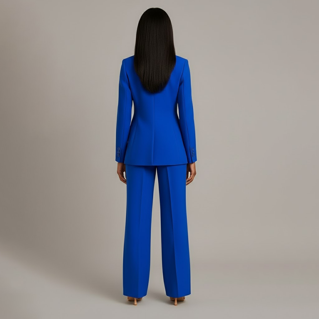 Women's Blazer Set | Button Front | Wide Leg Trousers | Casual Outfit