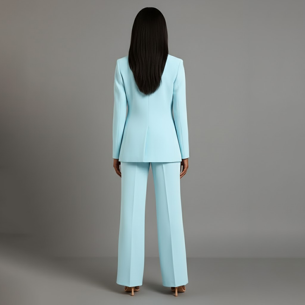 Women's Blazer Set | Button Front | Wide Leg Trousers | Casual Outfit