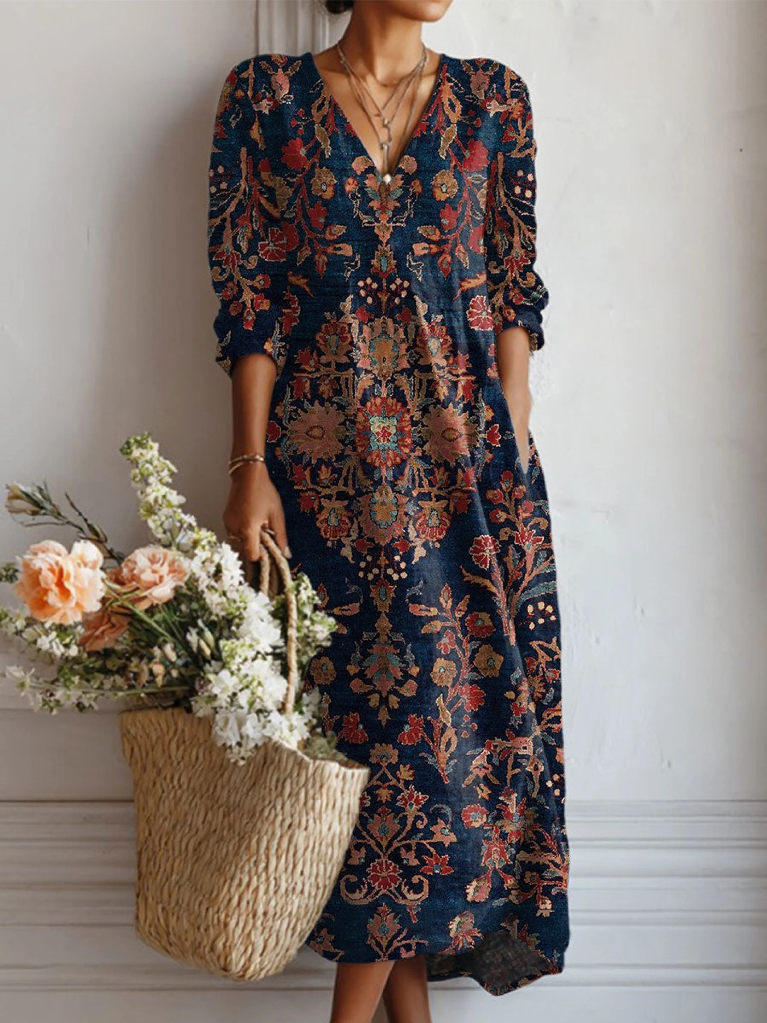 Women's Casual Dress Pocket Design Everyday Wear