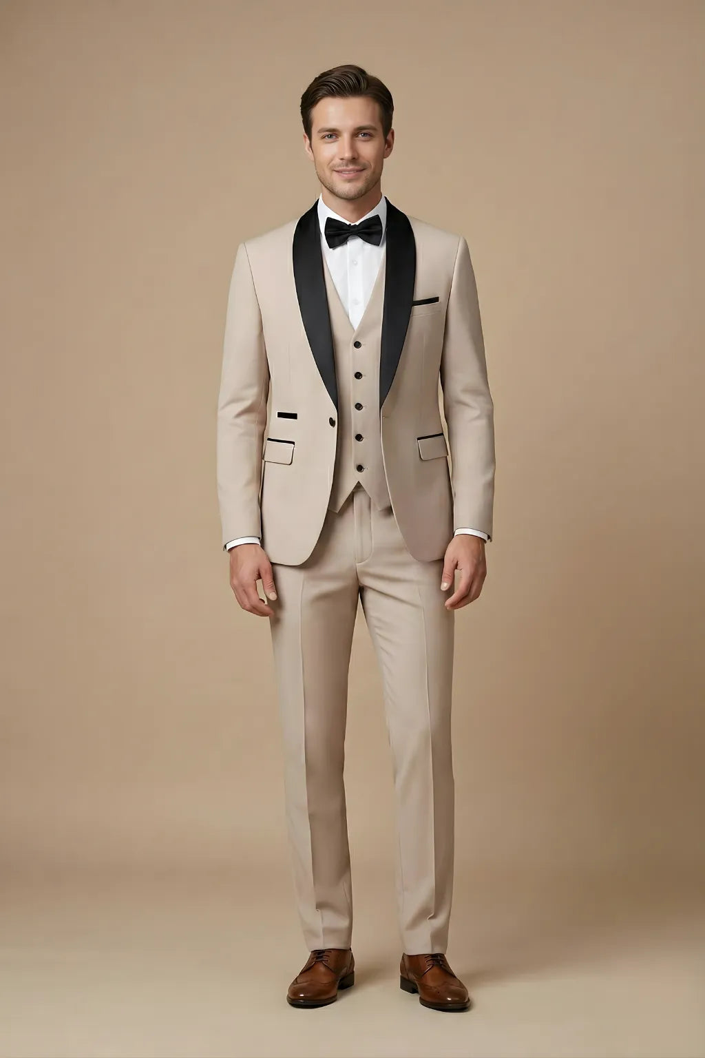 Men's Slim Fit Three-Piece Suit | Stylish Wedding Attire