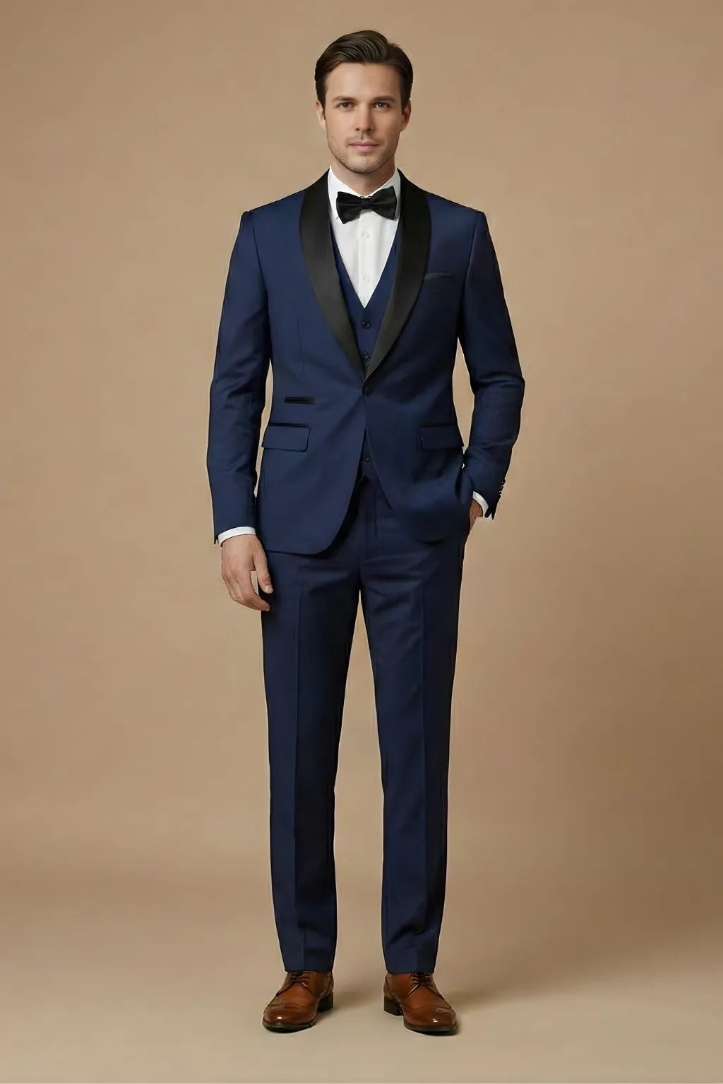 Men's Slim Fit Three-Piece Suit | Stylish Wedding Attire
