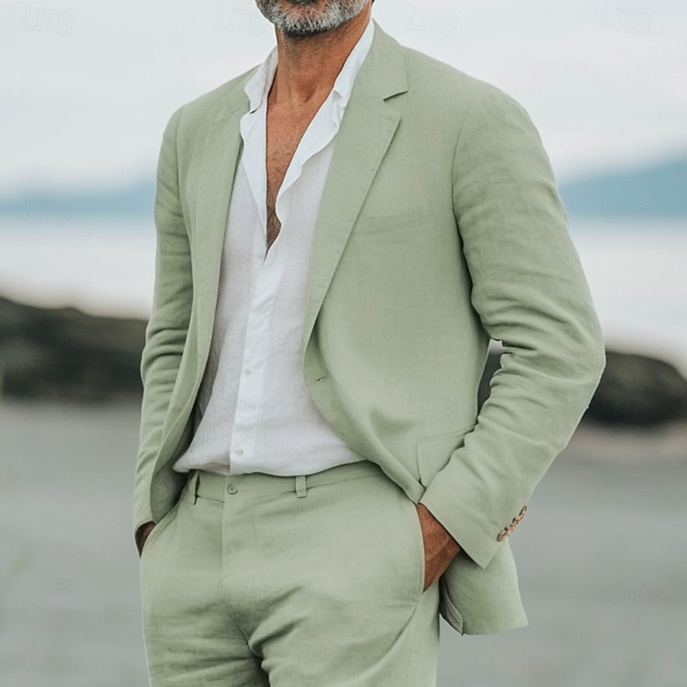 Men's Lightweight Spring Suit Relaxed Fit