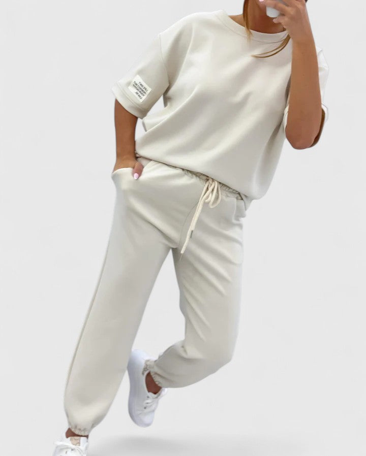 Gina | Women's Loungewear Two Piece Set with Half-Moon Sleeve 2