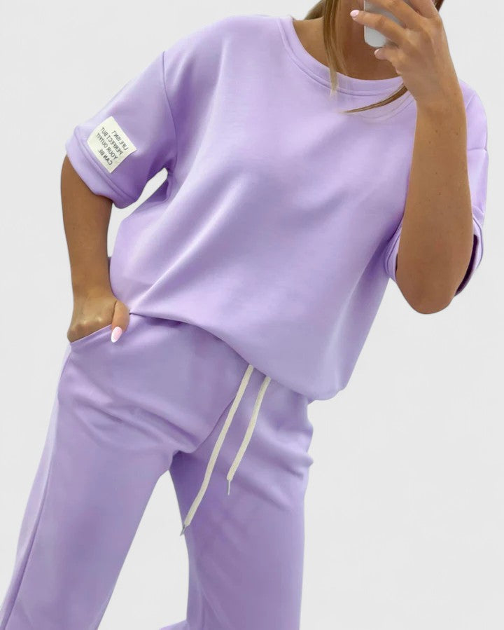 Gina | Women's Loungewear Two Piece Set with Half-Moon Sleeve 3