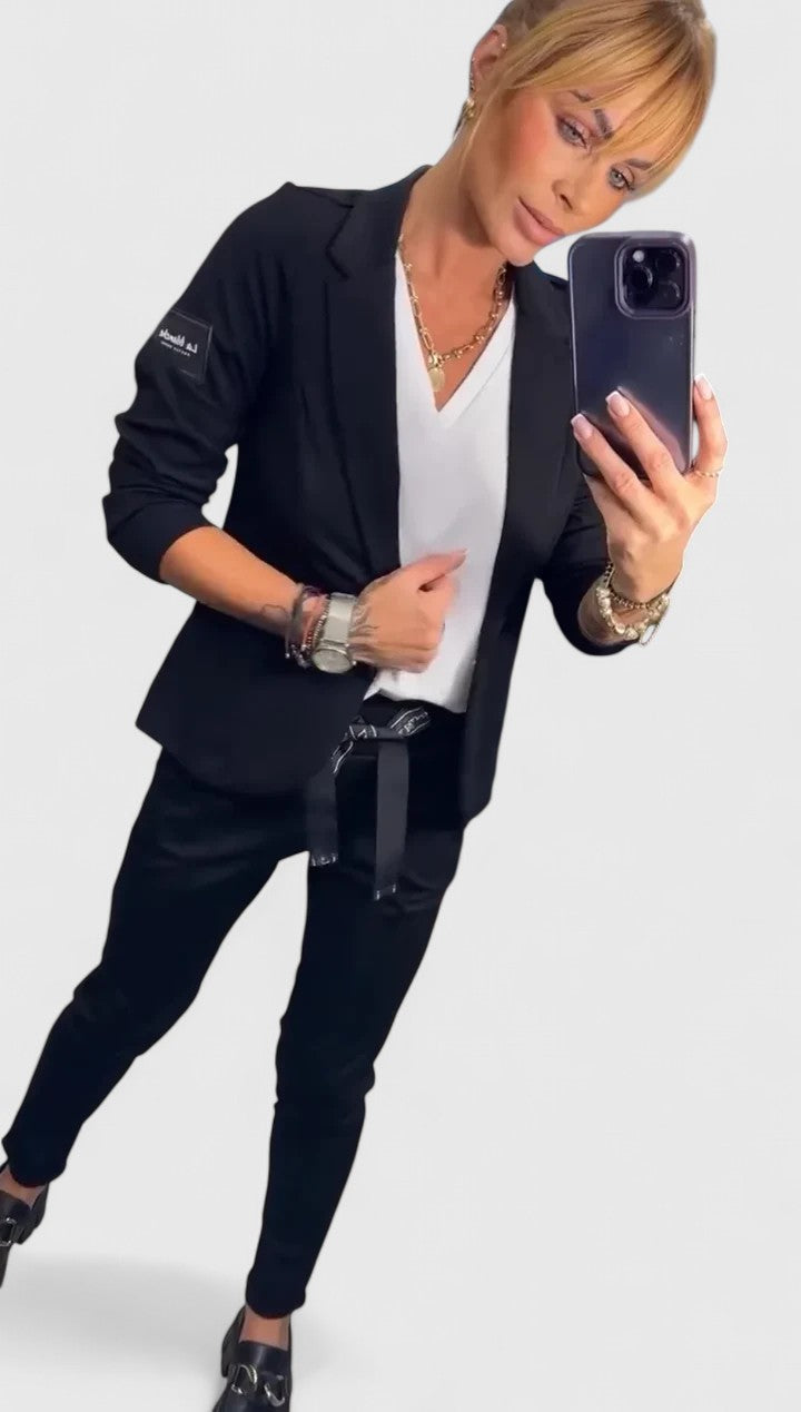 Kira | Women's Two Piece Set Elegant Blazer Joggers 1