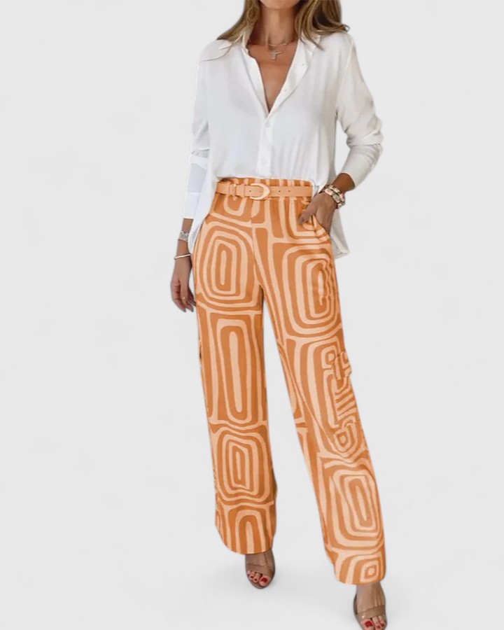 Kira | Women's Two Piece Set with Geometric Print 1
